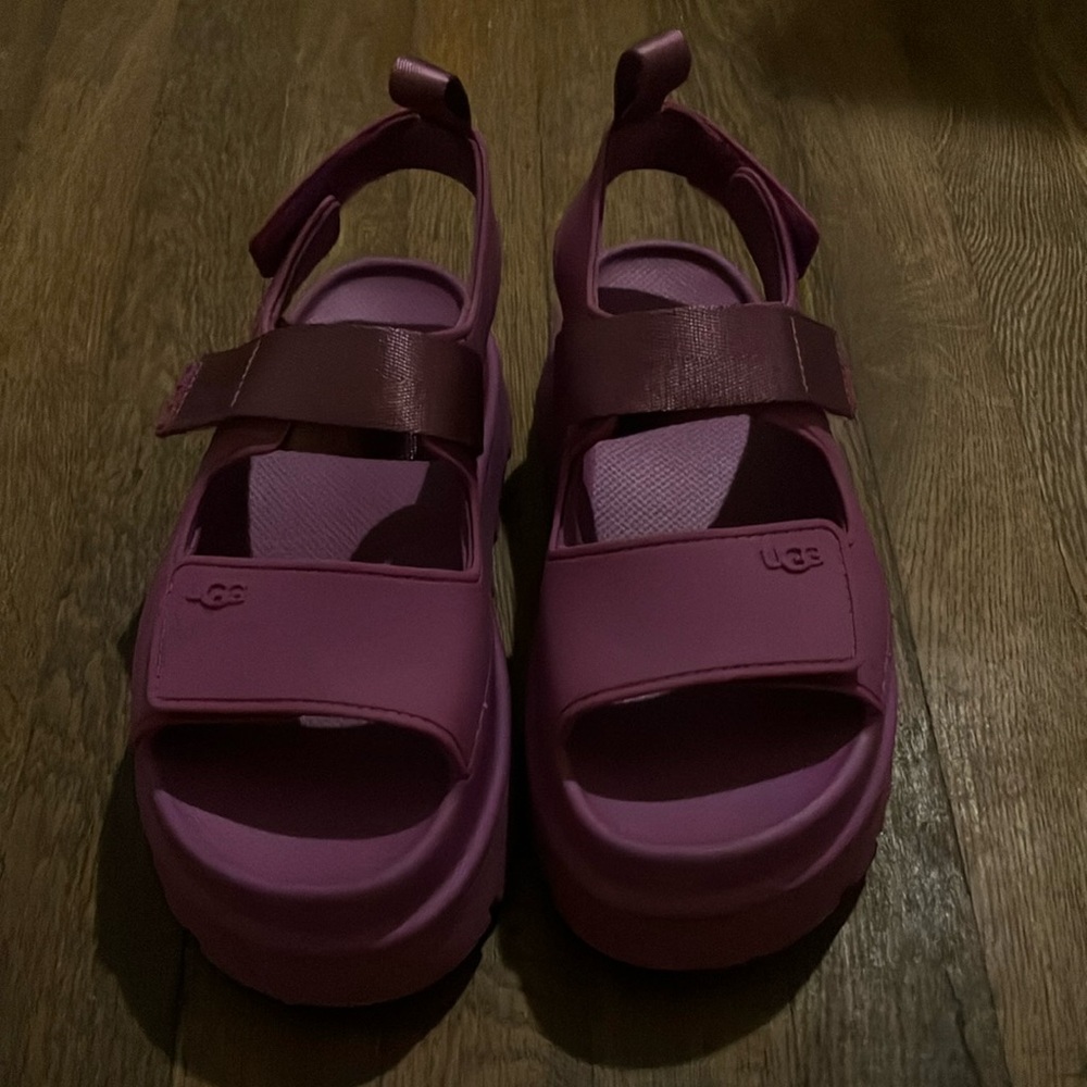 UGG Pink Platform Sandals with Sporty Straps
